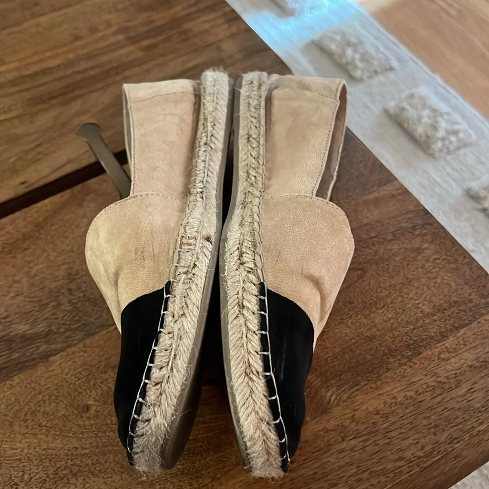 Zara Espadrilles Size 40 (US 9) Black and Tan Suede